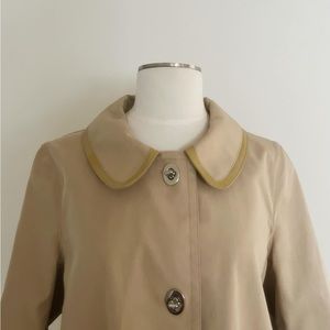 Coach a-line swing trench coat